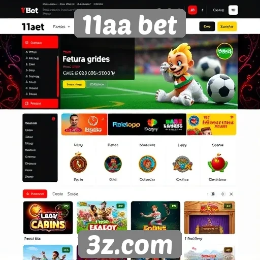 Acessibilidade e design do site 11aa bet